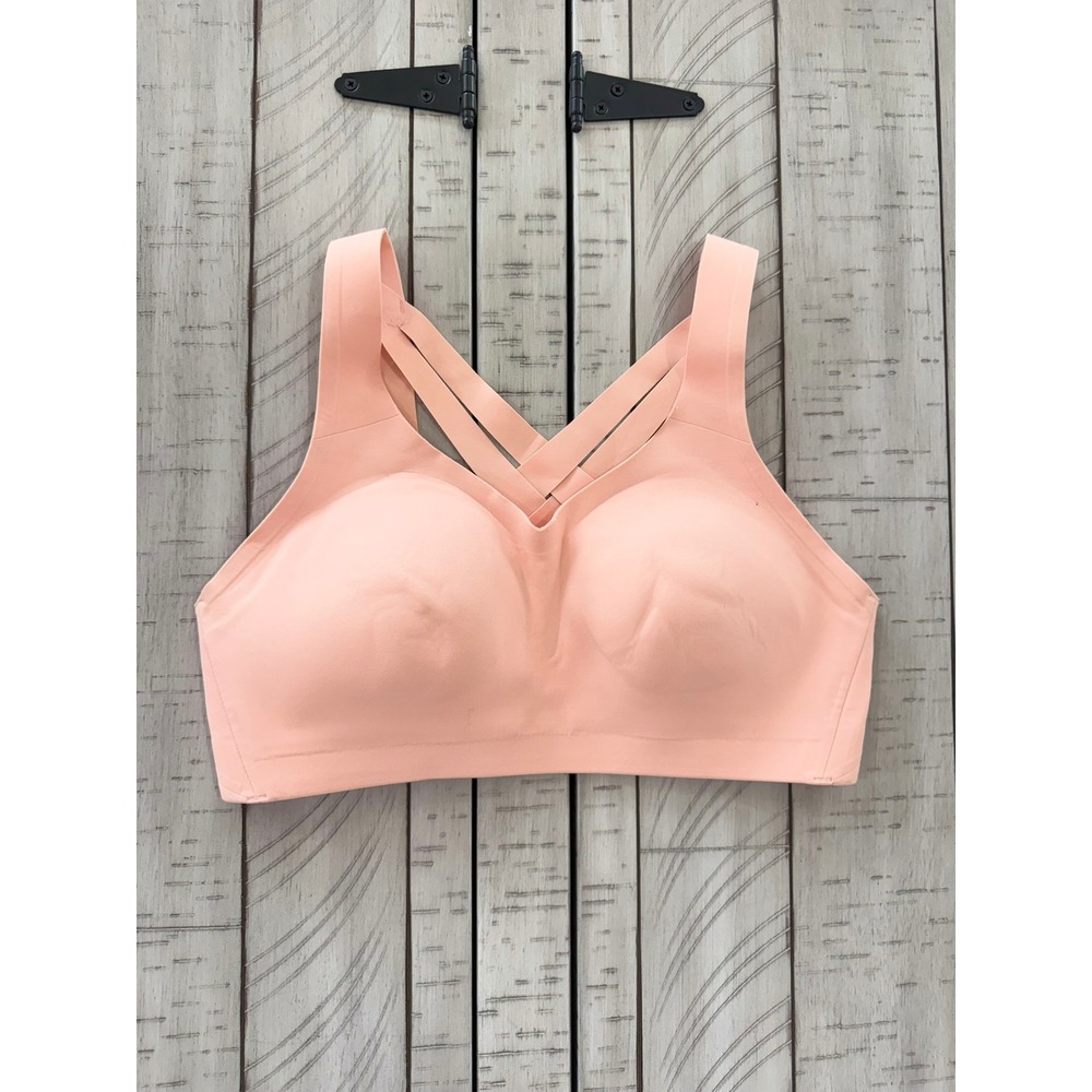 A- 059- Lululemon Enlite Bra Weave Mellow Peach Running Sports Bra 34B NEW
